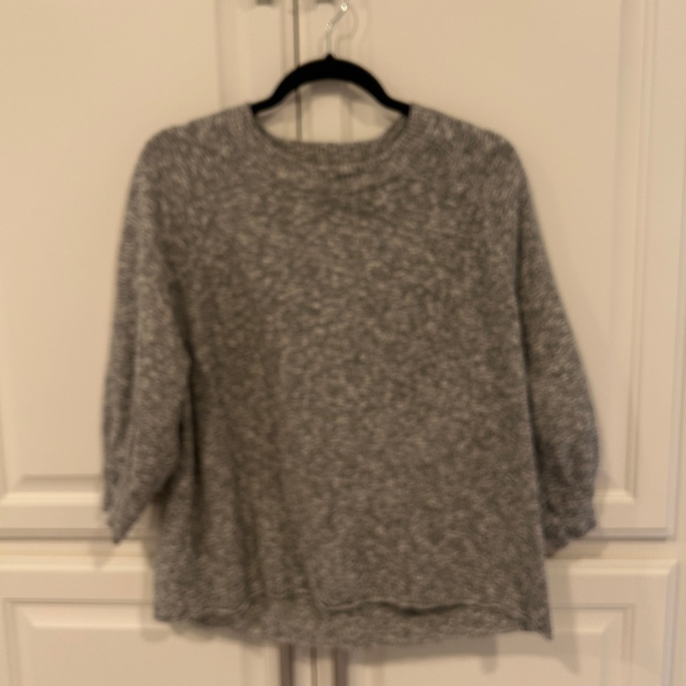Madewell Gray Knit Blouse